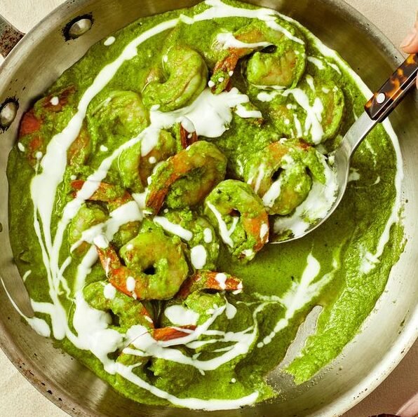 Shrimp palak Saag