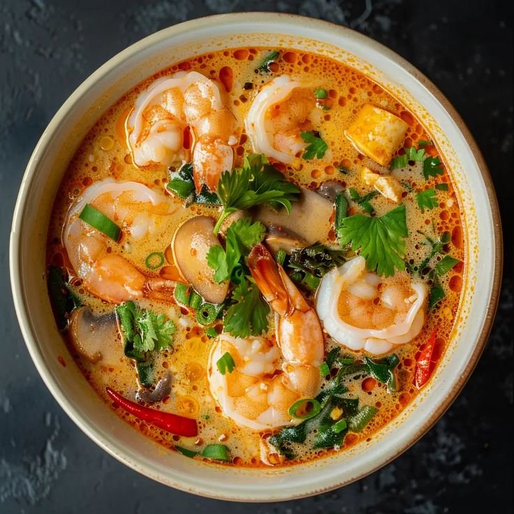 Tom yum soup with Shrimp