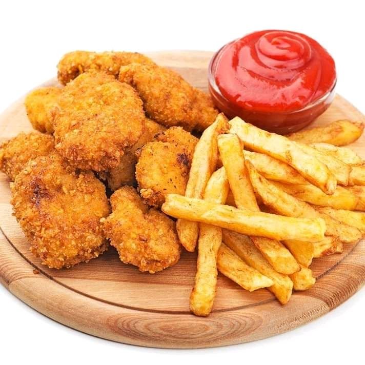 Chicken nuggets with fries